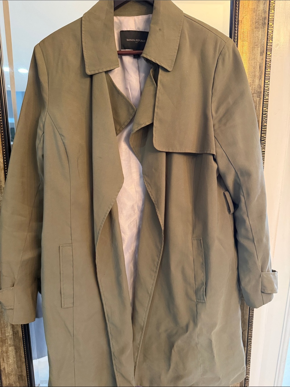 Banana Republic Men's Olive Trench Coat